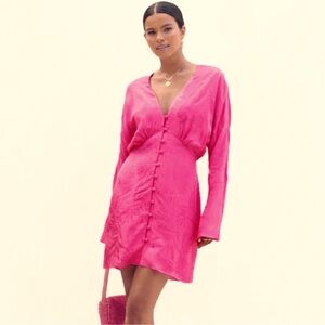 Never Fully Dressed Pink Button-Down Dress